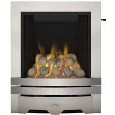 Wood Stoves on sale Focal Point Lulworth Brushed Stainless Steel Effect Slide Control Gas Fire