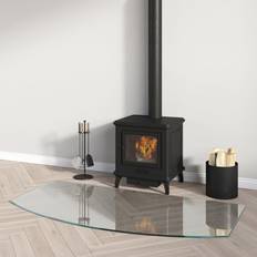 Ethanol Fireplaces vidaXL Fireplace Glass Plate 120x60 cm
