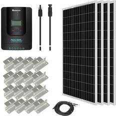 Renogy solar controller Renogy 400 Watt 12 Volt Monocrystalline Solar Starter Kit with 40A Rover MPPT Charge Controller and Solar Cables