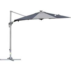Parasols on sale OutSunny 3m Solar LED Cantilever Parasol Adjustable Garden Umbrella Dark