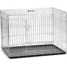 Karlie Dog Crate with 2 Doors 107.5x70.5x76.5 Silver - Silver