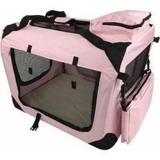 Medium Pet Carrier Folding Soft Crate Pink