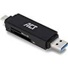 ACT AC6375 Lecteur de Carte mémoire usb 3.2 Gen 1 (3.1 Gen 1) Noir (AC6375)