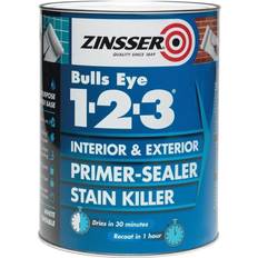 Zinsser Grey Paint Zinsser Bulls Eye 1-2-3 Primer-Sealer-Stain Killer Wood Protection Grey 0.5L