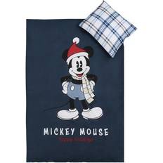 Licens Julsängkläder till junior 100x140 - Mickey Mouse Julmotiv