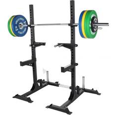 Gewichten Gorilla Sports Squat rack met professionele olympische halterset 140 kg