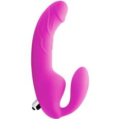 Blau Strap-Ons XR Brands Royal Rider Vibrating Silicone Strapless Strap-On