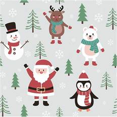 Creativ Company Rouleau De Papier Cadeau Noël Bleu Polaire 50 cm x 5 m