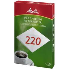 Melitta kaffefilter 100 Melitta pyramidefilter 220 hvid, 100 stk