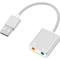 Externt ljudkort usb MTK Externt Ljudkort Usb 3,5 Hörlurs- Och