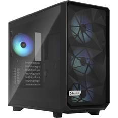 Datorchassin Fractal Design Meshify 2 Black Tempered Glass Light Tint RGB