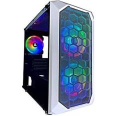 Microatx case apevia prodigy-wh micro-atx gaming case with glass panel, top