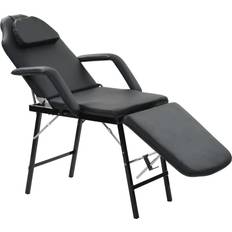 Massagestoelen vidaXL Gezichtsbehandelingsstoel 185x78x76 cm kunstleer zwart