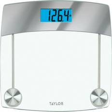 Bathroom Scales Taylor Digital Glass Bathroom Scale with Stainless Steel Accents