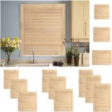 Vidrio Transparente Puertas Exteriores vidaXL Puertas De Armario De Lamas 2 Uds Madera De Pino 39.5x59.4 cm - Marrón Puerta Exterior (100x)