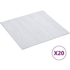 Pavimenti in Plastica vidaXL Listoni per Pavimenti Autoadesivi 20 pz 1,86 m Bianchi