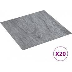 vidaXL 20x Self-adhesive Flooring Planks PVC Light Grey Carpet Laminate Floor