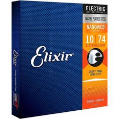 Elixir nanoweb light Elixir Electric Nickel Plated Steel Nanoweb 8-String 10-74