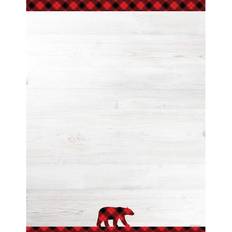 Papier En-T Te Carreaux Buffalo Noir 8,5 x 11,80 Unit