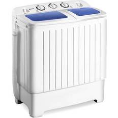 Compact washer and dryer Costway Portable Mini Compact Twin Tub White