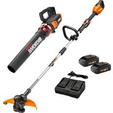 Grass Trimmers WORX 40V 13" Cordless String Trimmer & Turbine Leaf Blower Power Share Combo Kit WG927 (Batteries & Charger Included)