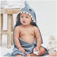 Bath Support Elegant Baby Shark Hooded Bath Wrap