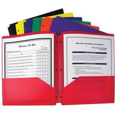 Office Supplies 3-Hole Punched Two Pocket Portfolio Three-Hole