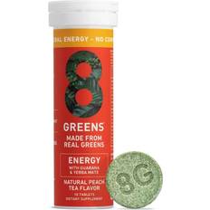 8GREENS Real Mega Energy Effervescent Tablets Peach Tea