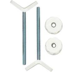 Child Safety Baby Gate Guru Extra Long M8 (8mm) Stair Banister Adapter Y-Spindle Rods 2 Pack for Pressure Mounted Baby and Pet Safety Gates (8mm, White)