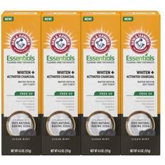 Toothpaste charcoal Arm & Hammer ARM & HAMMER Essentials Fluoride-Free Toothpaste Whiten + Activated Charcoal-4 Pack 4.3oz Tubes Clean Mint