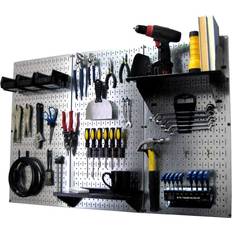 Tool Boards Wall Control Pegboard Standard Tool Storage Kit, Galvanized Black, 48" X 32" X 9"