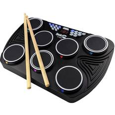 Drum Machines Rockjam 7-Pad Electronic Bluetooth MIDI Drum Kit, Black