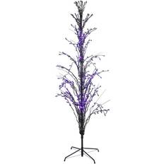 Christmas Decorations Northlight 4 Pre-Lit Black Cascade Twig Tree Purple Decoration