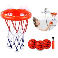 Bath Toys Seisso Basketball Hoop Mini Basketball Set for Kids/Little Toddlers Bathroom/Office Toy with Strong Suction Cup Easy to­ Instal