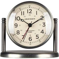 Alarm Clocks Crosley Pedestal Quiet Sweep Alarm Clock In Brass Brass