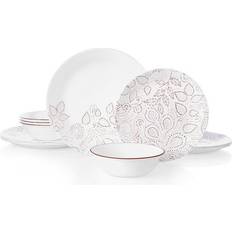 Oven Safe Dinner Sets Corelle Leaf Stitch Dinner Set 12pcs