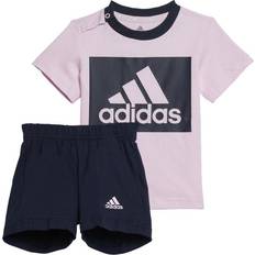 Adidas Essentials Tee & Shorts Set - Clear Pink/Legend Ink (HM6588)