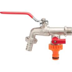 Invena Double Duo Outlet Garden Tap Ball Valve