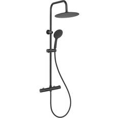 Invena Round Rainfall Black Shower Schwarz