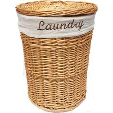 Honey, LARGE Wicker Round Laundry Basket