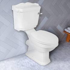 NRG Traditional Bathroom Close Coupled Toilet Ceramic with Soft Close Seat WC Pan