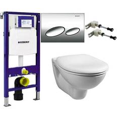 Geberit Duofix 0.82m WC Frame UP200 Sigma Cistern & Kappa10 Flush Plate & Pan