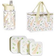 Sass & Belle Gigi Giraffe Lunch Bag And Set Of 3 Lunch Boxes