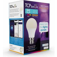 Light Bulbs TCP 1 pack Bayonet B22/BC LED 806lm RGB-W A-Shape Smart WiFi Light Bulb wilko