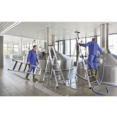 Günzburger Steigtechnik MUNK CLIP-STEP step ladder, single sided, ribbed, 3 steps