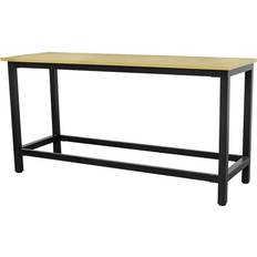 Loops 1.8m x 0.6m Workbench Heavy Duty Steel Frame & 25mm MDF Top Work Station