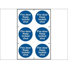 Security Scan Self adhesive semi-rigid PVC Fire Door Keep Locked Shut