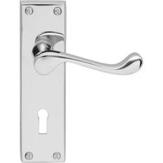 Security SCROLL LEVER LOCK DOOR HANDLE POLISHED