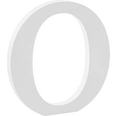 PartyDeco O træbogstav - 19,5 20,5 cm - Hvid