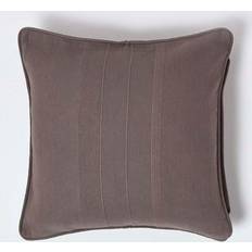 Homescapes 45 Cotton Rajput Ribbed Cushion Cushion Cover Grey, Black (45x45cm)